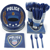 Police Party Bundle, Includes Plates, Napkins, Cups, Cutlery (24 Guests,144 Pieces) EasyOptionXY LLC