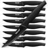 Hecef Black Oxide Steak Knife Set of 8, Ultra-Sharp High Carbon Stainless Steel Serrated Knives with PP Handle EasyOptionXY LLC