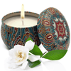 Soy Wax Candle in Tin Jar White Gardenia Clean Burn up to 25 Hours Handmade in USA Natural and Safe by Relaxcation 6 oz EasyOptionXY LLC