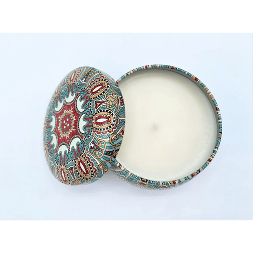 Soy Wax Candle in Tin Jar White Gardenia Clean Burn up to 25 Hours Handmade in USA Natural and Safe by Relaxcation 6 oz EasyOptionXY LLC