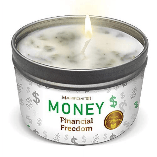 Magnificent 101 Long Lasting Money Smudge Candle | 6 Oz - 35 Hour Burn | Made of Soy Wax Candle for Spiritual Meditation, Purification & Manifestation | Limitless Financial Horizons EasyOptionXY LLC