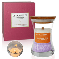Lavender Scented Candles for Home-Jar candles 3.5 oz - Wooden Wick Candle-Candles Gift for Women -Aromatherapy candles EasyOptionXY LLC
