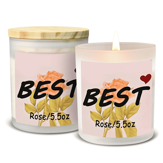 OSHINE Scented Soy Candles Aromatherapy Candles Pack of 2 Fragrance Candles Glass Jar Log Cover Rubber Seal 5.3oz Working 40 Hours per Candle Gift Set Perfect for Women,Home,Friend EasyOptionXY LLC