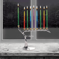 Designers Barren Winter Tree Candle Hanukkiah for H anukkah or all Year J udaica Collection by Zion J udaica EasyOptionXY LLC