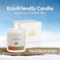 Soy Wax Candle in Glass Jar Cozy Christmas Clean Burn up to 80 Hours Handmade in USA Natural and Safe by Relaxcation 10 oz EasyOptionXY LLC