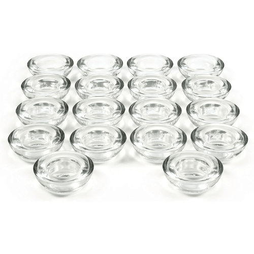 Hosley Set of 18, Clear Glass Tea Light Candle Holders EasyOptionXY LLC