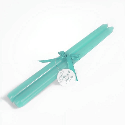TURQUOISE 10" TAPER CANDLE Set Of 2 All Party Occasions EasyOptionXY LLC