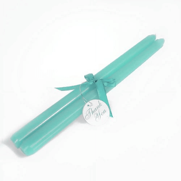 TURQUOISE 10" TAPER CANDLE Set Of 2 All Party Occasions EasyOptionXY LLC
