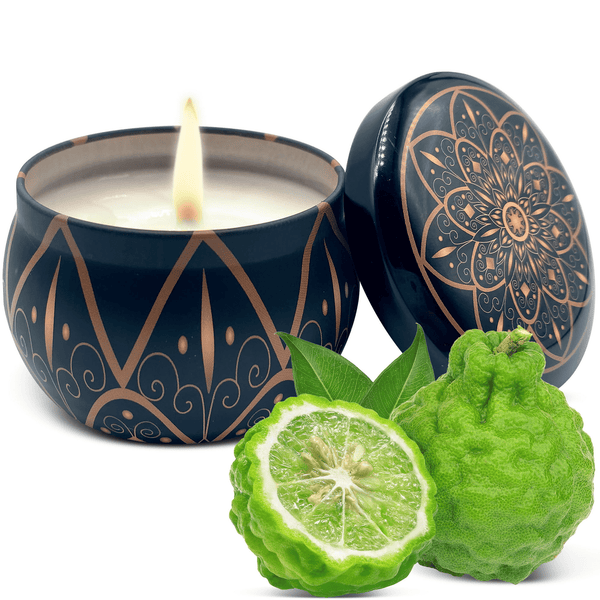 Soy Wax Candle in Tin Jar Bergamot White Tea Handmade in USA Natural and Safe by Relaxcation 6 oz EasyOptionXY LLC