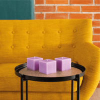 Candwax 3 inch Pillar Candles for Home Set of 3 pcs - Unscented and Long Lasting Candles Ideal for Romantic, Wedding or Living Room Decor - Lilac Square Candle EasyOptionXY LLC