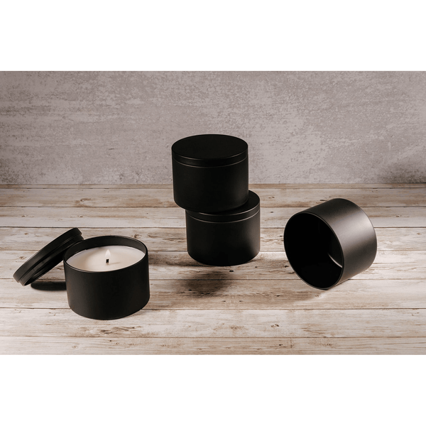 EOTW Candle Supply 8 oz. 24 Pack Empty Black Tin Jars, Ideal for Candle Making. EasyOptionXY LLC