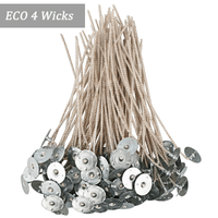 MILIVIXAY 100pcs 6.0inch E CO 4 Wicks for Soy Candles ,Pre-Waxed and Tabbed E CO Wicks for Soy Candles Making. EasyOptionXY LLC