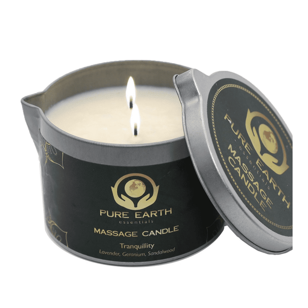 Pure Earth Essentials - Tranquility Massage Oil Candle - Natural (6 oz) EasyOptionXY LLC