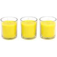 Hosley Set of 3, 4 oz Highly Fragrance Rosemary, Sage, Lemon Grass Blend Filled Glass Votive Candles EasyOptionXY LLC