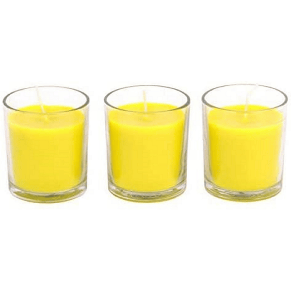 Hosley Set of 3, 4 oz Highly Fragrance Rosemary, Sage, Lemon Grass Blend Filled Glass Votive Candles EasyOptionXY LLC