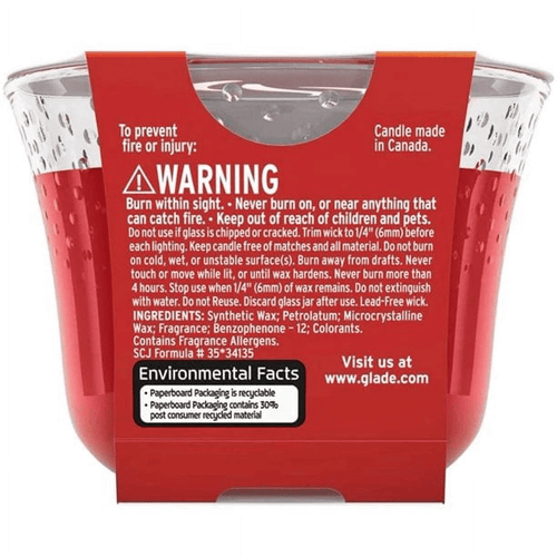 Glade 3 Wick Scented Candle Cozy Cider Sipping Apple Cinnamon Nutmeg Air Freshener for Home, 6.8 Ounce, 3 Candles EasyOptionXY LLC