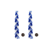 Set of Braided 6 Wicks Blue and White Havdallah Candle with Cloves Besamim - 2 Pack EasyOptionXY LLC