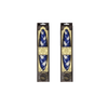 Set of Braided 6 Wicks Blue and White Havdallah Candle with Cloves Besamim - 2 Pack EasyOptionXY LLC