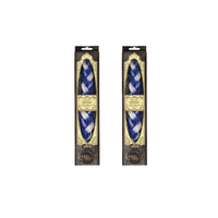 Set of Braided 6 Wicks Blue and White Havdallah Candle with Cloves Besamim - 2 Pack EasyOptionXY LLC