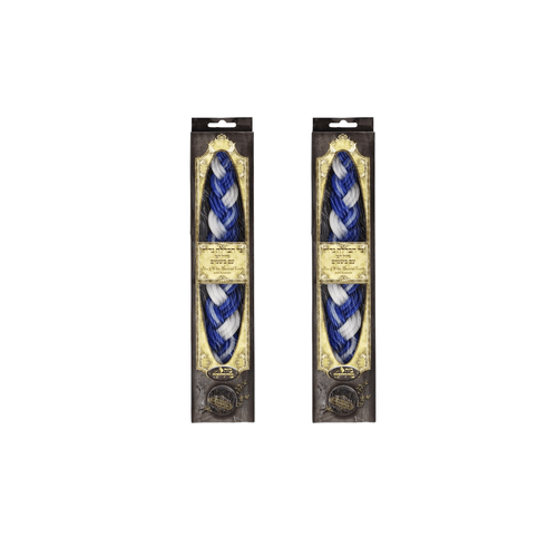 Set of Braided 6 Wicks Blue and White Havdallah Candle with Cloves Besamim - 2 Pack EasyOptionXY LLC