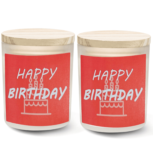 OSHINE 2 Pack Scented Candles Birthday Gift Set Aromatherapy Candles Made of 100% Natural Soy Wax Glass Jar Log Cover Rubber Seal 5.3oz Working 40 Hours per Candle for Stress Relief EasyOptionXY LLC