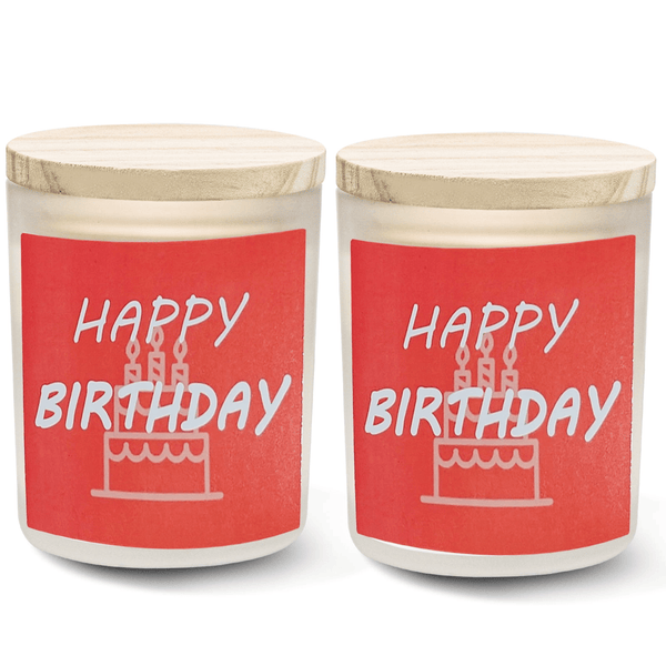 OSHINE 2 Pack Scented Candles Birthday Gift Set Aromatherapy Candles Made of 100% Natural Soy Wax Glass Jar Log Cover Rubber Seal 5.3oz Working 40 Hours per Candle for Stress Relief EasyOptionXY LLC