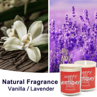 OSHINE 2 Pack Scented Candles Birthday Gift Set Aromatherapy Candles Made of 100% Natural Soy Wax Glass Jar Log Cover Rubber Seal 5.3oz Working 40 Hours per Candle for Stress Relief EasyOptionXY LLC