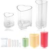 MILIVIXAY 3PCS Heart Candle Molds- Plastic Candle Making Molds-Perfect for Heart Candles. EasyOptionXY LLC