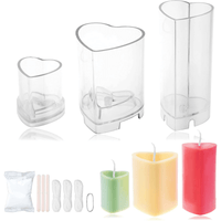 MILIVIXAY 3PCS Heart Candle Molds- Plastic Candle Making Molds-Perfect for Heart Candles. EasyOptionXY LLC