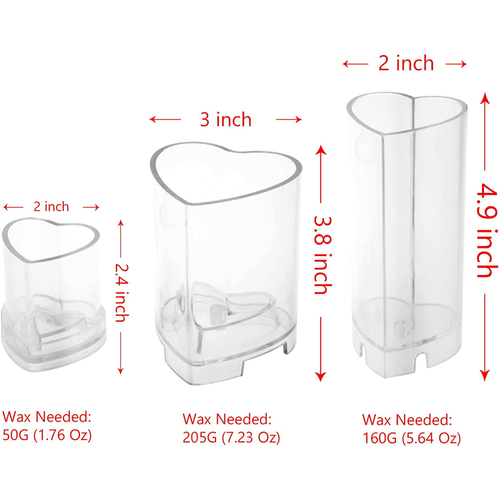 MILIVIXAY 3PCS Heart Candle Molds- Plastic Candle Making Molds-Perfect for Heart Candles. EasyOptionXY LLC