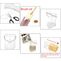 MILIVIXAY 3PCS Heart Candle Molds- Plastic Candle Making Molds-Perfect for Heart Candles. EasyOptionXY LLC