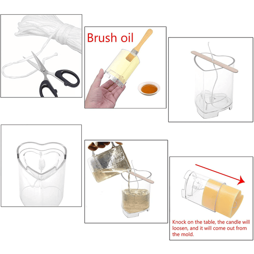 MILIVIXAY 3PCS Heart Candle Molds- Plastic Candle Making Molds-Perfect for Heart Candles. EasyOptionXY LLC