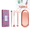 UCINNOVATE 4-in-1 Candle Accessory Set, Storage Tray, Candle Trim, Snuff, Wick Dipper, Care Set for Candle Lovers, Birthday, Christmas Gift -Pink Gold EasyOptionXY LLC