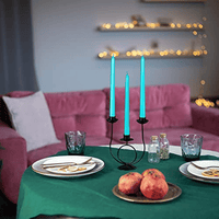 CANDWAX 10 inch Taper Candle Sticks Long Burning Set of 12 - Dripless Dinner Candles for Table Look Like Matte Metallic Candles and are Ideal for Any Occasion - Turquoise Glitter Taper Candles EasyOptionXY LLC
