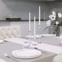 Candwax 12 inch Taper Candles Set of 12 - Dripless and Smokeless Candle Unscented - Slow Burning Candle Sticks Pearl Candles EasyOptionXY LLC