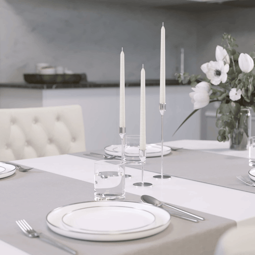 Candwax 12 inch Taper Candles Set of 12 - Dripless and Smokeless Candle Unscented - Slow Burning Candle Sticks Pearl Candles EasyOptionXY LLC