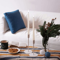 Candwax 12 inch Taper Candles Set of 12 - Dripless and Smokeless Candle Unscented - Slow Burning Candle Sticks Pearl Candles EasyOptionXY LLC