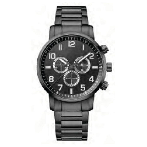George Men's Adult Gunmetal Round Bracelet Watch with Black Dial EasyOptionXY LLC