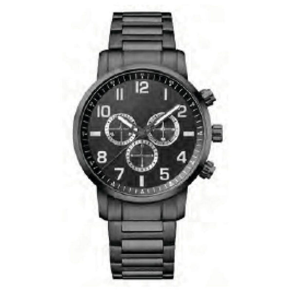 George Men's Adult Gunmetal Round Bracelet Watch with Black Dial EasyOptionXY LLC