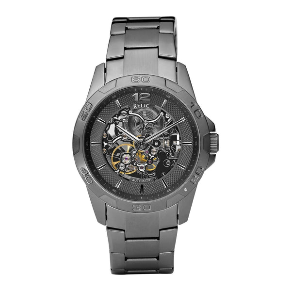 Men's Brennan Automatic Skeleton Gunmetal Watch ZR11853 EasyOptionXY LLC