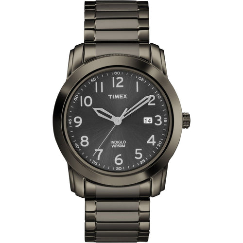Timex Men's Highland Street 39mm Watch ¨C Gray Case Black Dial with Gray Expansion Band EasyOptionXY LLC