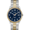 Timex Men's Easy Reader Date Two-Tone/Blue 38mm Casual Watch, Expansion Band EasyOptionXY LLC