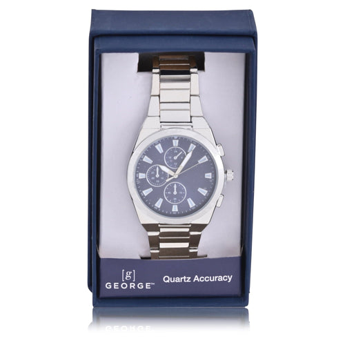 George Adult Male Analog Watch in Silver and Blue Dial One Size (42030WMM) EasyOptionXY LLC