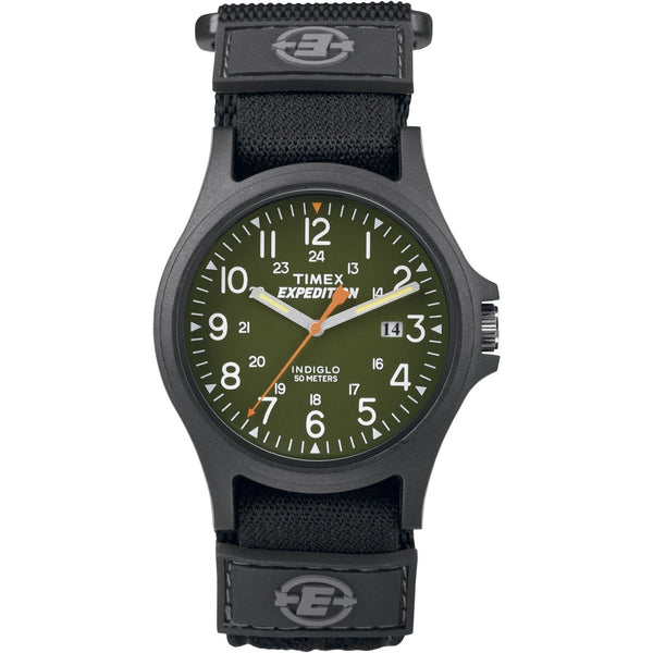 Timex Men's Expedition Acadia 40mm Watch ¨C Black Case Dark Green Dial with Black FastWrap Strap EasyOptionXY LLC