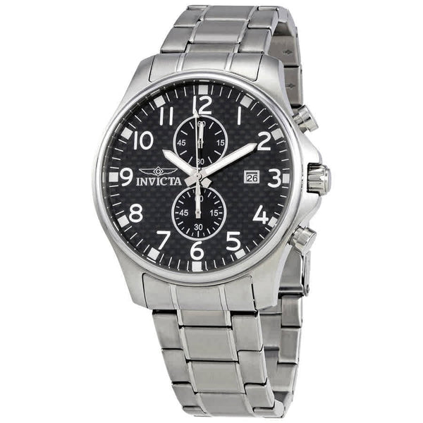 Invicta II Multifunction Black Dial Stainless Steel Men's Watch 0379 EasyOptionXY LLC