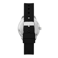 Time and Tru Ladies' Watch, Silver Round Case, Silver Easy to Read Dial and Black Smooth Silicone Strap (FMDOTT094) EasyOptionXY LLC