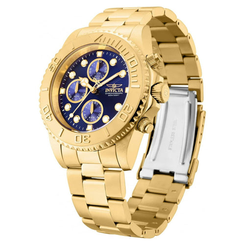 Invicta Pro Diver Chronograph Blue Dial Gold-plated Men's Watch 19157 EasyOptionXY LLC