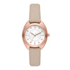 Time & Tru Women's Wristwatch: Rose Gold Tone Case, White Dial, Blush Faux Leather Strap (FMDOTT093) EasyOptionXY LLC