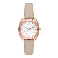 Time & Tru Women's Wristwatch: Rose Gold Tone Case, White Dial, Blush Faux Leather Strap (FMDOTT093) EasyOptionXY LLC