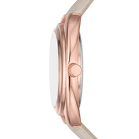 Time & Tru Women's Wristwatch: Rose Gold Tone Case, White Dial, Blush Faux Leather Strap (FMDOTT093) EasyOptionXY LLC